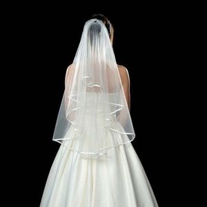 Bridal Veil WHITE Satin Edge NEW